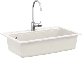 vidaXL Σιντρινο Λευκό 795 x 505 χλστ. Γρανίτης