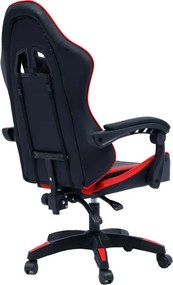 Καρέκλα γραφείου gaming William pakoworld PU μαύρο-κόκκινο