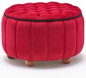 Σκαμπό Jasmin 825BLC1625 65x65x42cm Red