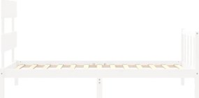 vidaXL Σκελετός Κρεβ. Χωρίς Στρώμα Λευκό 90x200 εκ Μασίφ Πεύκο