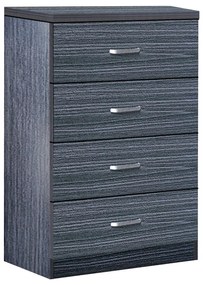 Συρταριέρα Killian  με 4 συρτάρια zebrano 80x40x80εκ Υλικό: PARTICLE BOARD WITH PAPER FINISH 072-000079