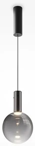Κρεμαστό Φωτιστικό Οροφής LED 4W Γυαλί Φ20cm Nebula Maytoni MOD182PL-L4B3K Μαύρο