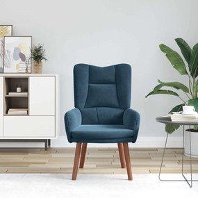vidaXL Πολυθρόνα Μπλε 63 x 67 x 94 εκ. Βελούδο