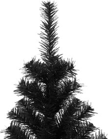 vidaXL Χριστουγεννιάτικο Δέντρο Τεχνητό Με Βάση Μαύρο 210 εκ. PVC