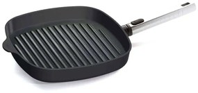 Τηγάνι - Γκριλιέρα Αντικολλητική Diamond XR Logic Pro 1628-1PLCI 28cm Black Woll 28cm Aluminium