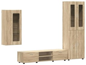 vidaXL Σετ επίπλου τηλεόρασης με συρτάρι FLORIN 3 pcs Δρύς Sonoma