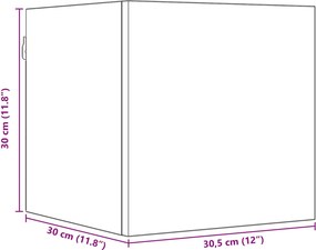 vidaXL Σετ επίπλου τηλεόρασης 5 pcs 100 x 30 x 30 cm Μαύρη Δρυς