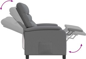 vidaXL Αναπαυτική Καρέκλα Γκρι Τεχνητό Δέρμα