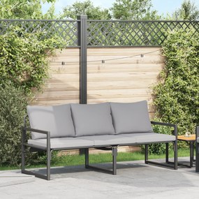 vidaXL Παγκάκι κήπου Μαύρο 180 x 72.5 x 71 εκ. Ατσάλι