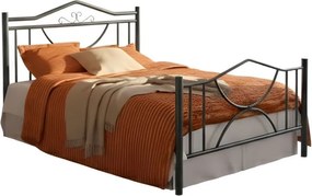 Κρεβάτι Roza-90x200-Ασημί Σφυρίλατο-Με ποδαρικό