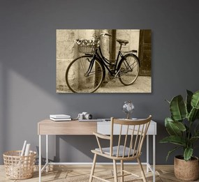 Εικόνα ρουστίκ ποδήλατο σε σχέδιο σέπια