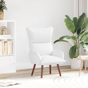 vidaXL Χαλαρωτική Πολυθρόνα Λευκού Χρώματος από Τεχνητό Δέρμα