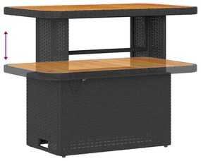 vidaXL Σετ Καναπέ Κήπου 8 pcs Μαύρο συνθετικό ρατάν