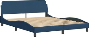 vidaXL Κρεβάτι με Στρώμα Hvar Μπλε 160x200 εκ. Υφασμάτινο