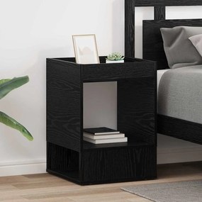 vidaXL End Table 2 pcs Μαύρη Οξυά 40 x 40 x 56 εκ. Επεξεργασμένο ξύλο