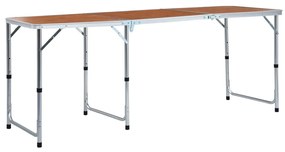 vidaXL Τραπέζι Κάμπινγκ Πτυσσόμενο 180 x 60 εκ. Αλουμινίου