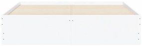 Πλαίσιο Κρεβατιού με Συρτάρια Χωρίς Στρώμα Λευκό 140x200 εκ. - Λευκό