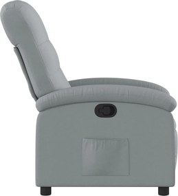 vidaXL Πολυθρόνα Ανακλινόμενη Ανοιχτό Γκρι Υφασμάτινη
