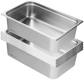VEVOR 6 Pack Full Size Hotel Pans Steam Table Pan Stainless Steel 6" Deep