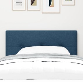 vidaXL LED Υποστήριγμα Κεφαλής Με Τούφες Μπλε 100 cm Ύφασμα