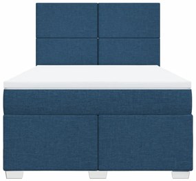 ΚΡΕΒΑΤΙ BOXSPRING ΜΕ ΣΤΡΩΜΑ ΜΠΛΕ 160X200 ΕΚ. ΥΦΑΣΜΑΤΙΝΟ 3290538