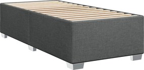vidaXL Κρεβάτι box spring με στρώμα Σκούρο Γκρι 80 x 200 cm Ύφασμα