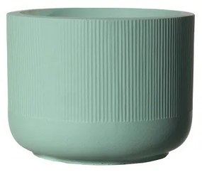 Supergreens Γλάστρα Πήλινη Οβάλ "Petal" Πράσινο Ανοιχτό S 28x28x21 εκ..