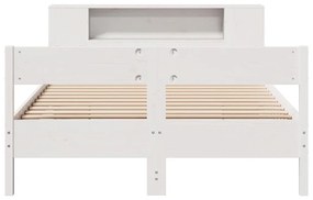 vidaXL Κρεβάτι Βιβλιοθήκη Χωρίς Στρώμα 140x200 εκ Μασίφ Ξύλο Πεύκο
