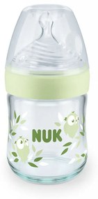 Μπιμπερό Γυάλινο Nature Sense 10747112 Temperature Control 120ml 0-6 Μηνών Green Nuk 120ml Γυαλί,Σιλικόνη