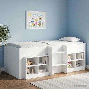 vidaXL Ντουλάπι κρεβατιού με ράφι 2 τεμ. Λευκό 66 x 33 x 48 εκ.