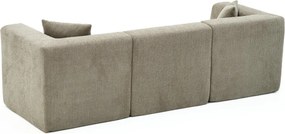 Τριθέσιος Καναπές Γκρι RAKS 85x245x70