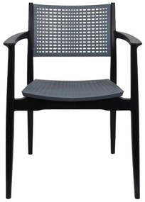 Καρέκλα Best Fylliana Μαύρο - Γκρί 57,5x55x80 εκ. 57.5x55x80 εκ.