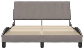 vidaXL Σκελετός Κρεβατιού Χωρίς Στρώμα Taupe 140x200 εκ. Υφασμάτινο