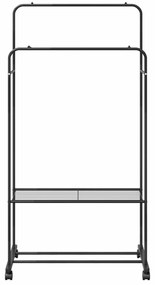 vidaXL Ράφι Ρούχων Μονόχρωμο Μαύρο