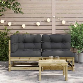 vidaXL Patio Sofa Natural Impregnated