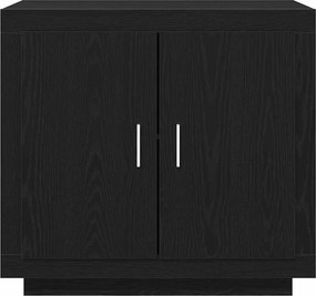 vidaXL Πλαϊνό γραφείο Μαύρη Οξυά 80 x 40 x 75 εκ. Επεξεργασμένο Ξύλο