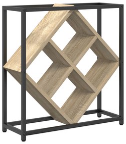vidaXL Ράφι κρασιών Sonoma Oak 51x18x52,5 εκ. Κατασκευασμένο από ξύλο με επεξεργασία