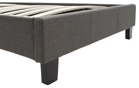Κρεβάτι Nevil μονό 100x200 με ύφασμα χρώμα ανθρακί 106x218x109 εκ.