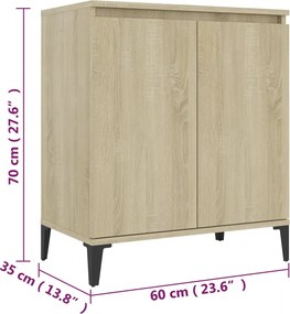 vidaXL Συρταριέρα Sonoma Δρυς 60x35x70 εκ. Επεξεργασμένο Ξύλο