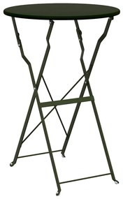 vidaXL Τραπέζι Bistro Σκούρο Πράσινο Ø 50 x 71 εκ. Ατσάλι με Πούδρα
