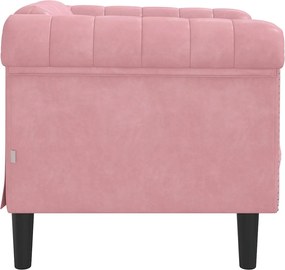 vidaXL Πολυθρόνα Ροζ Βελούδινη