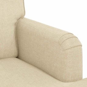 vidaXL Καναπές 120cm 2 pcs Κρεμ Μέταλλο