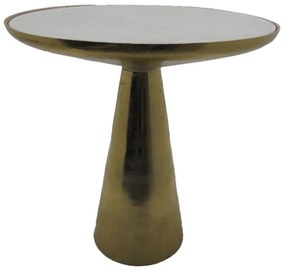 OREN SIDE TABLE ΧΡΥΣΟ ΛΕΥΚΟ 45x45xH47,75cm - 04-1013