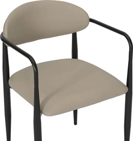 Πολυθρόνα Kalone pakoworld pu σε γκρι-μπεζ απόχρωση 56x55x78εκ