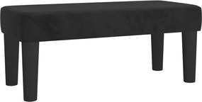 vidaXL Κρεβάτι Boxspring με Στρώμα Μαύρο 90x200 εκ. Βελούδινο