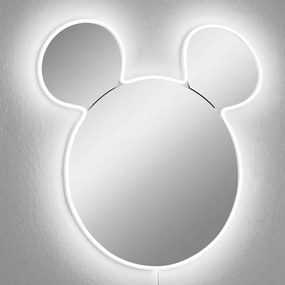 Καθρέπτης Τοίχου Με Φως Led Mickey Unbreakable 782MRL1120 53x50cm Clear-White Hanah Home Mdf,Ακρυλικό