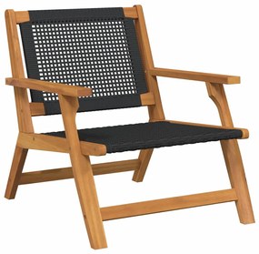 vidaXL Εξωτερικά Έπιπλα 2 pcs Μαύρο 67 x 78 x 73εκ Μασίφ ξύλο ακακίας