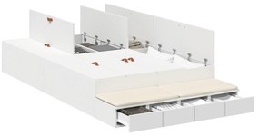 vidaXL Κρεβάτι Αποθήκευσης Λευκό 120x190 εκ.