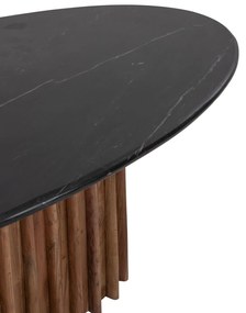 ΤΡΑΠΕΖΙ ΤΡΑΠΕΖΑΡΙΑΣ ΟΒΑΛ DRAXX  ΜΑΣΙΦ ΑΚΑΚΙΑ-ΜΑΥΡΟ ΜΑΡΜΑΡΟ 200x100x76Υεκ.