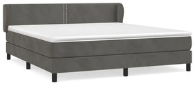 ΚΡΕΒΑΤΙ BOXSPRING ΜΕ ΣΤΡΩΜΑ ΣΚΟΥΡΟ ΓΚΡΙ 160X200 ΕΚ. ΒΕΛΟΥΔΙΝΟ 3127440